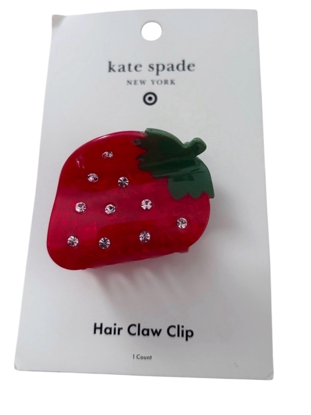 KATE SPADE X TARGET STRAWBERRY CLAW HAIR CLIP